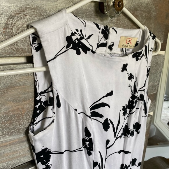 Grace Karin White Black Floral Dress - Picture 2 of 9